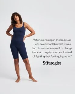 Black Next-to-Naked Athletic Bodyshort Romper -UNIVERSAL STANDARD 2US Website V1 Bodyshort PDP Strategist