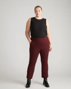 Prestige Ponte Flared Pants - Black Cherry 15 Prestige Ponte Flared Pants - Black Cherry -UNIVERSAL STANDARD Amaya Pants Black Cherry USPA1572A 190 002 064