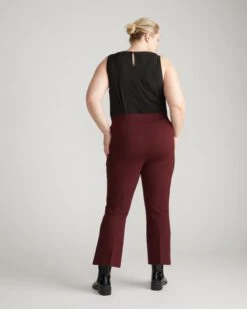 Prestige Ponte Flared Pants - Black Cherry 17 Prestige Ponte Flared Pants - Black Cherry -UNIVERSAL STANDARD Amaya Pants Black Cherry USPA1572A 190 004 079
