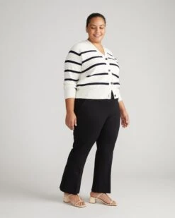 Prestige Ponte Flared Pants - Black 10 Prestige Ponte Flared Pants - Black -UNIVERSAL STANDARD Amaya Pants Black USPA1572A 001 003 027