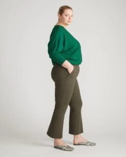 Prestige Ponte Flared Pants - Nori 11 Prestige Ponte Flared Pants - Nori -UNIVERSAL STANDARD Amaya Pants Dark Olive USPA1572A 164 001 013