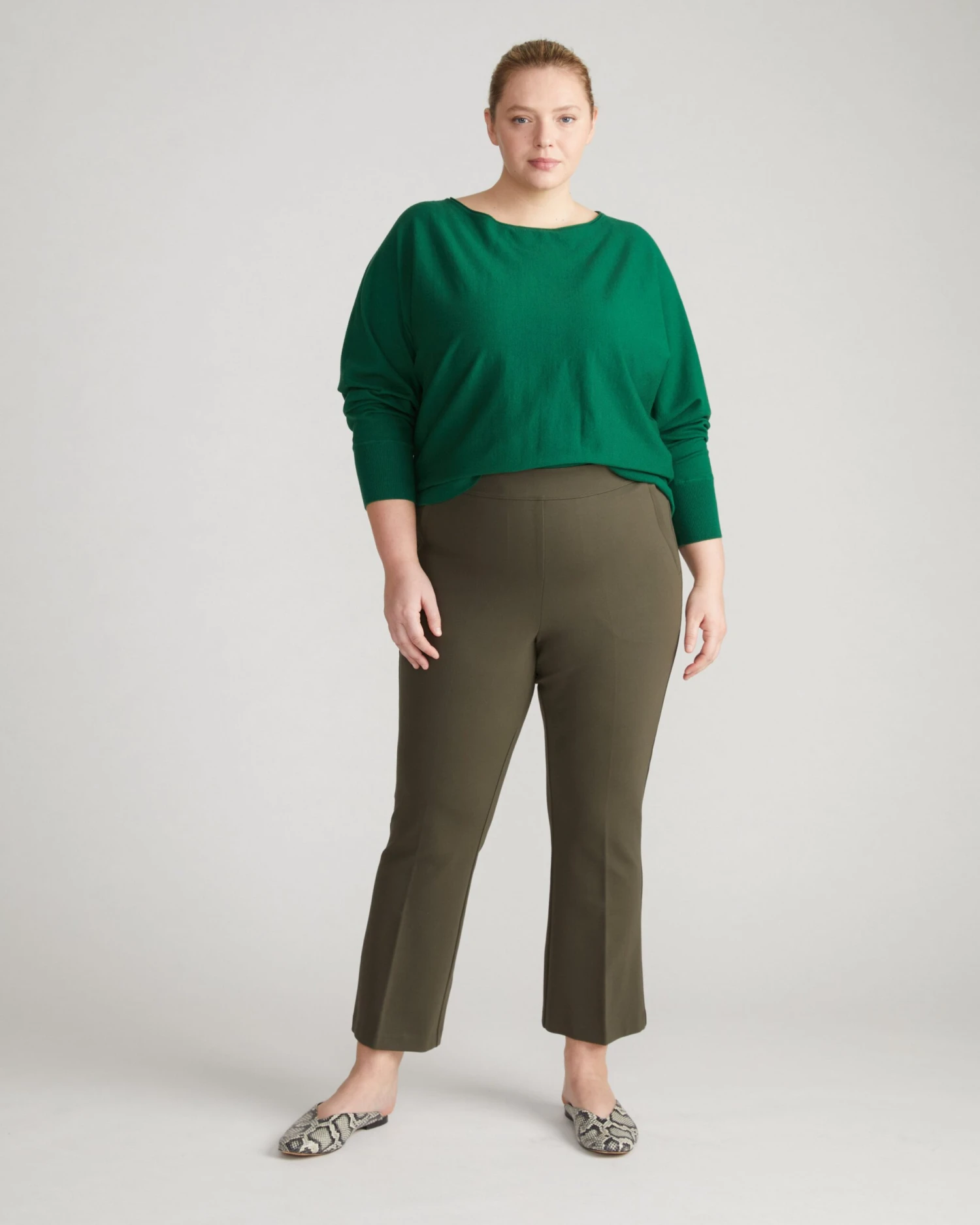 Prestige Ponte Flared Pants - Nori 7 Prestige Ponte Flared Pants - Nori - Image 5