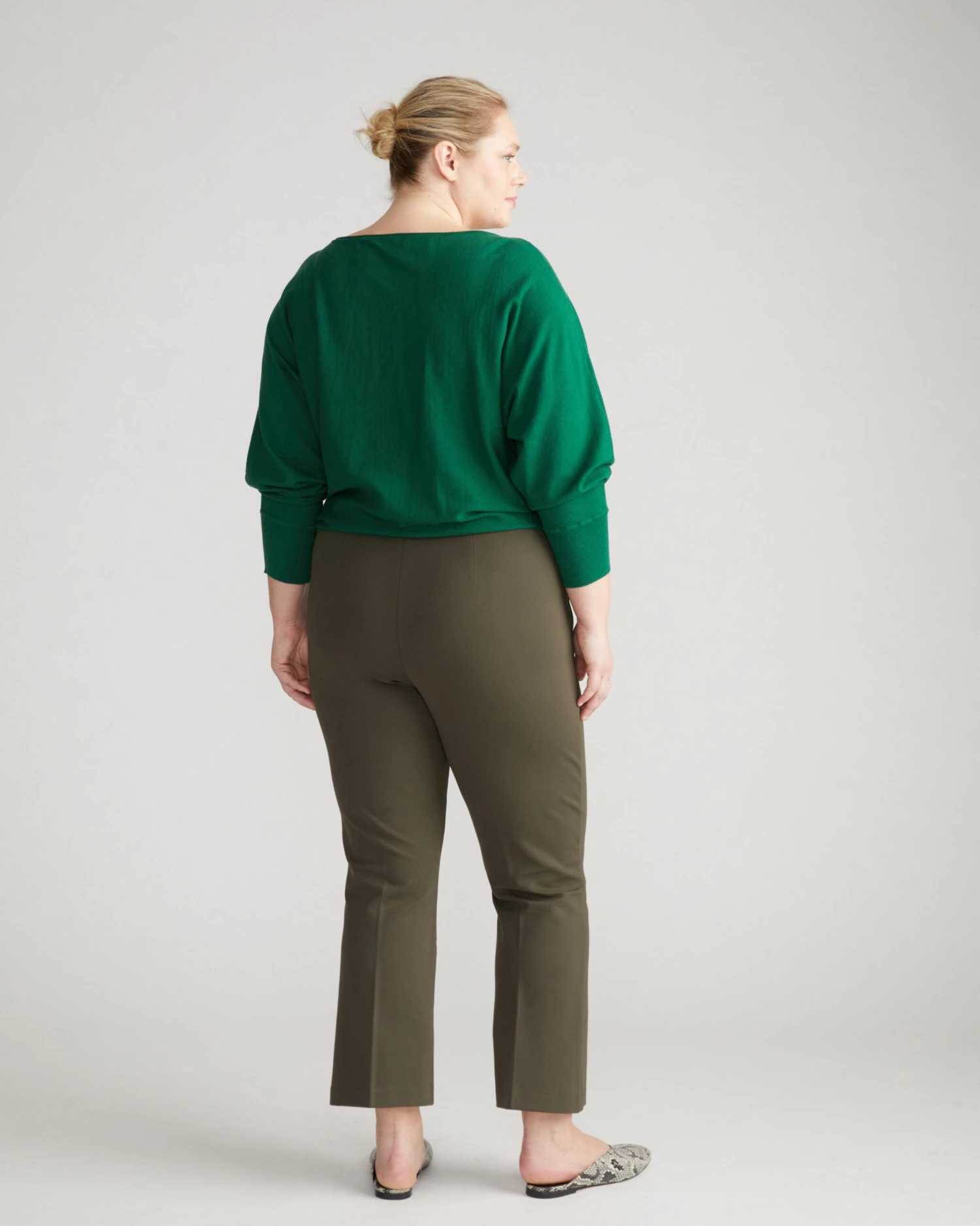 Prestige Ponte Flared Pants - Nori 8 Prestige Ponte Flared Pants - Nori - Image 6