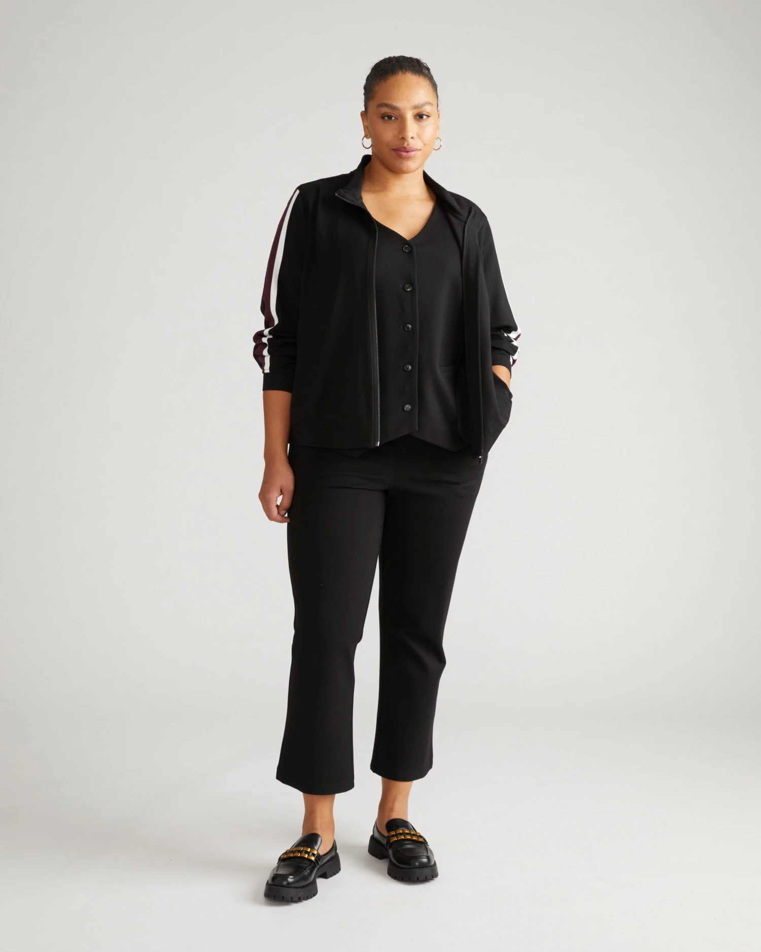 Amaya Ponte Kick Flare Pants - Black 4 Amaya Ponte Kick Flare Pants - Black - Image 2