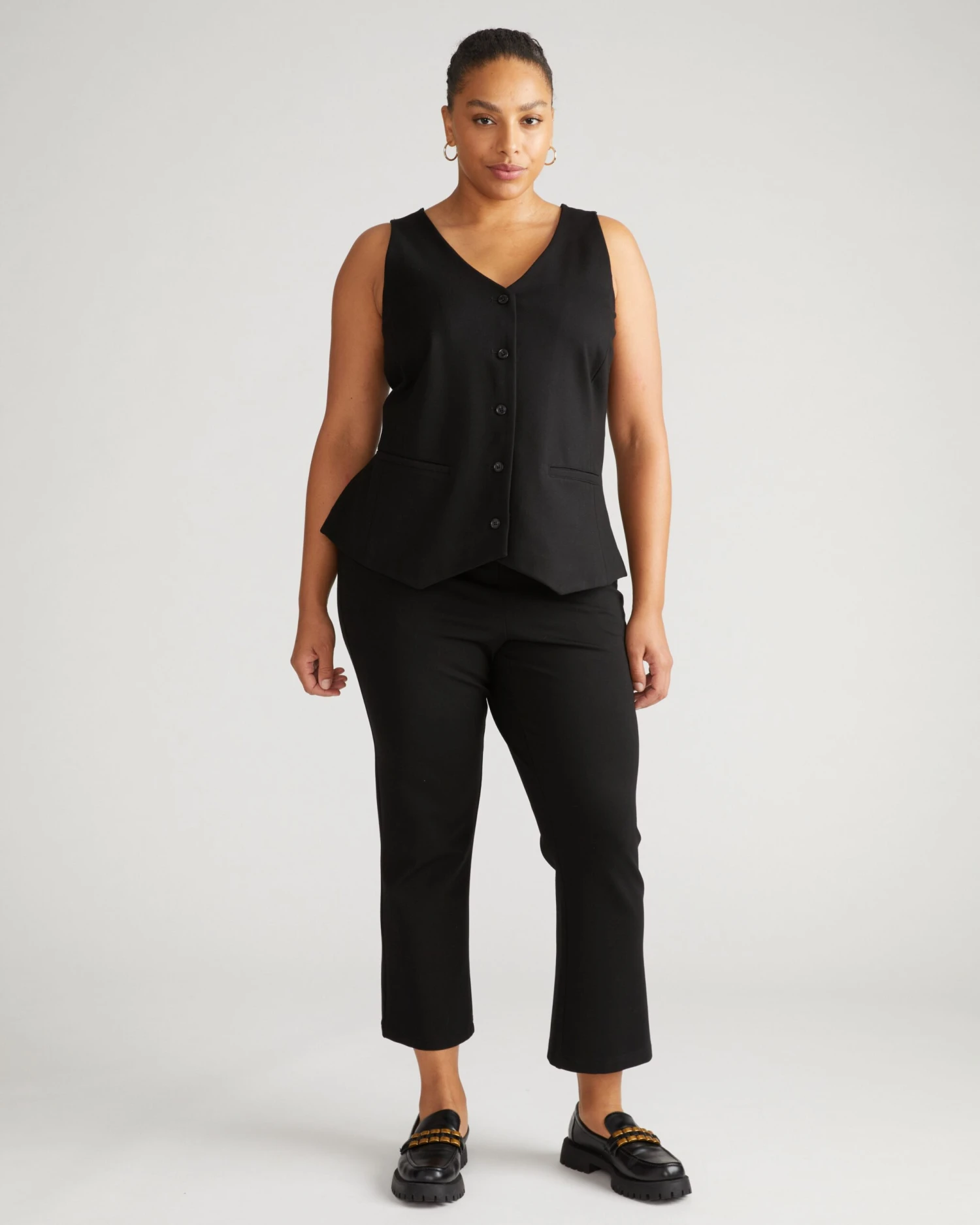 Amaya Ponte Kick Flare Pants - Black 5 Amaya Ponte Kick Flare Pants - Black - Image 3