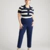 Magic Cotton Straight Leg Pants - Brilliant Navy -UNIVERSAL STANDARD Amaya Pants in Cotton Twill Vivid Navy USPA1694 694 001 123