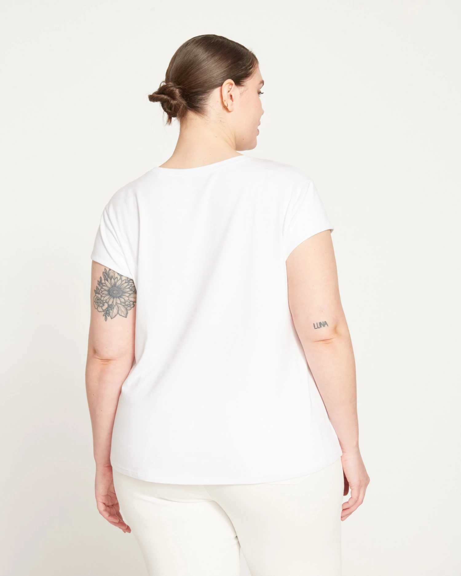 White Cap Sleeve Tee - Premium Pima Cotton Fitted Top 14 White Cap Sleeve Tee - Premium Pima Cotton Fitted Top - Image 12