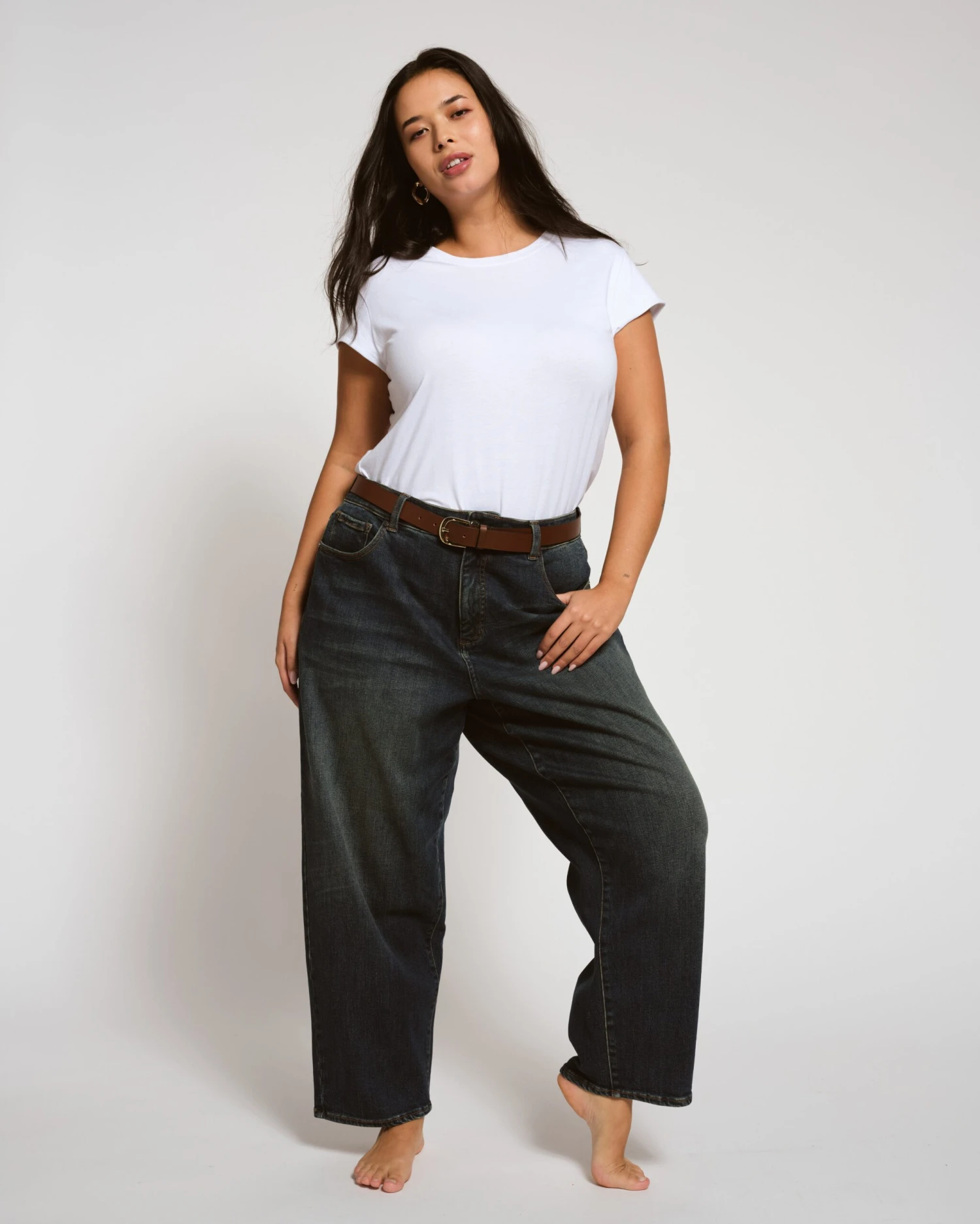 White Cap Sleeve Tee - Premium Pima Cotton Fitted Top 4 White Cap Sleeve Tee - Premium Pima Cotton Fitted Top - Image 2