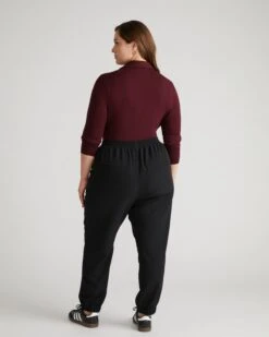 Go-Stretch Travel Joggers - Lightweight Wrinkle-Resistant Performance Pants 9 Go-Stretch Travel Joggers - Lightweight Wrinkle-Resistant Performance Pants -UNIVERSAL STANDARD Athleisure Jogger Black USPA1555 001 004 040