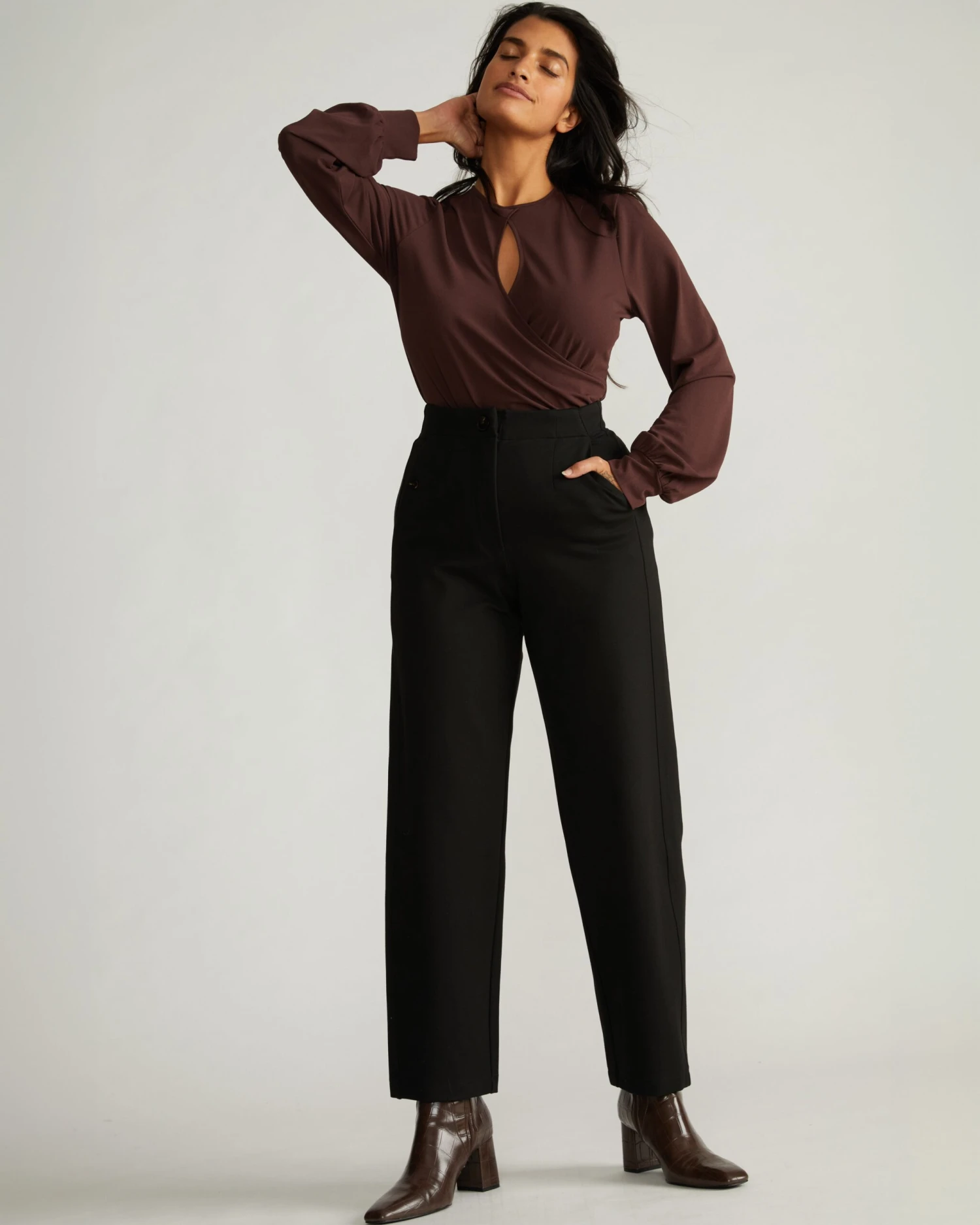 Audrey Tailored Ponte Pants - Black 3 Audrey Tailored Ponte Pants - Black