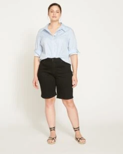 Bae Denim Shorts - Black -UNIVERSAL STANDARD Bae Denim Shorts BLACK USPA0325S 001 004 011