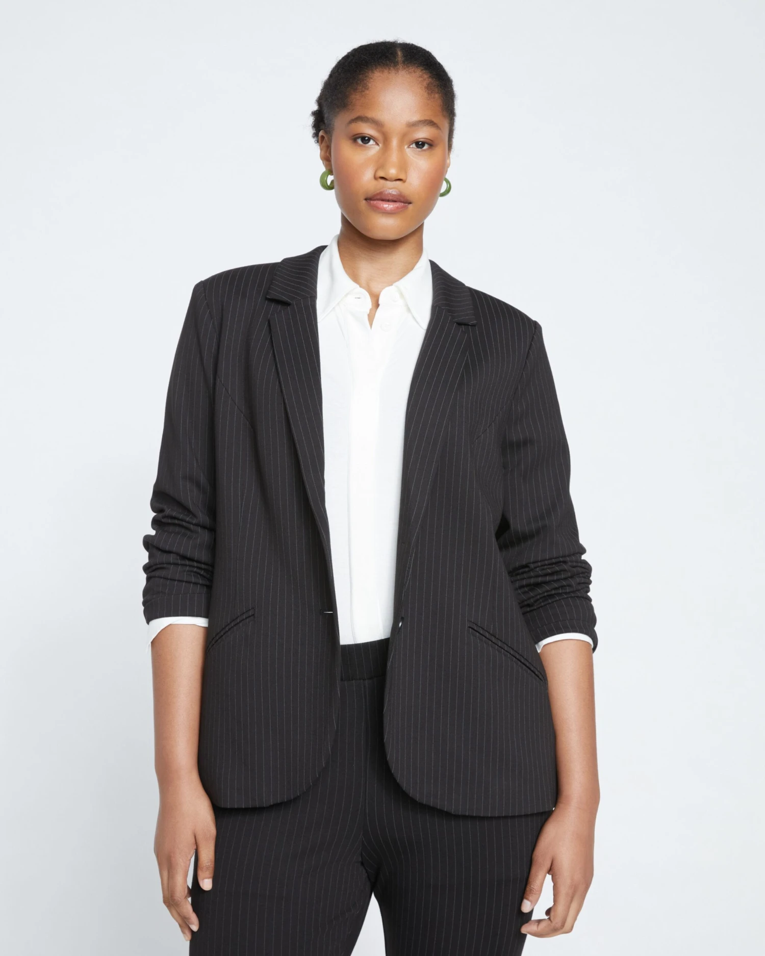 Beas Ponte Blazer - Slate Pinstripe 3 Beas Ponte Blazer - Slate Pinstripe