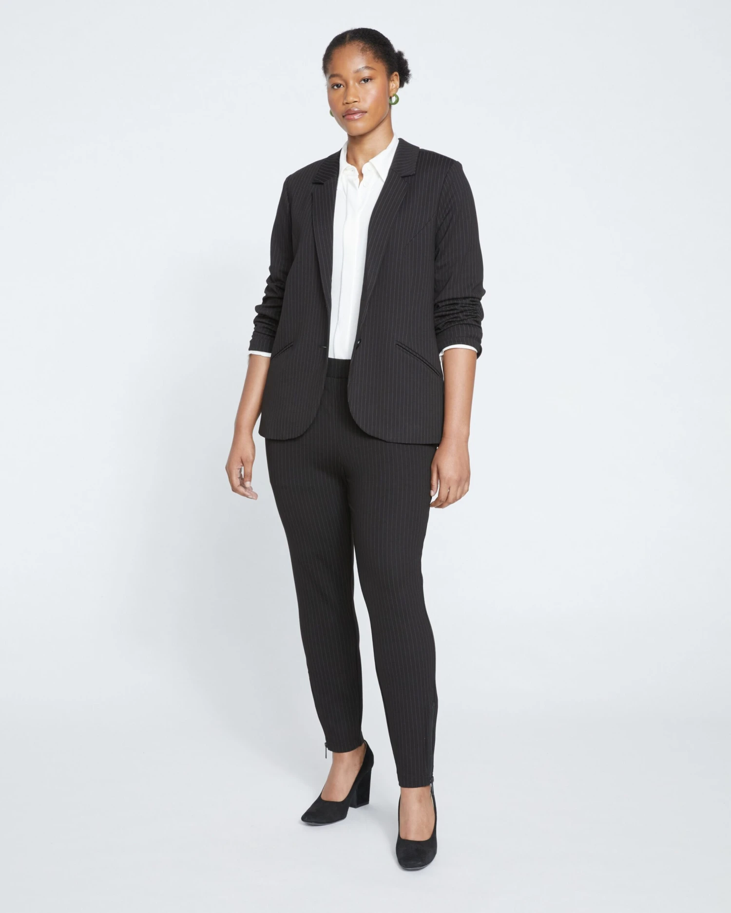 Beas Ponte Blazer - Slate Pinstripe 4 Beas Ponte Blazer - Slate Pinstripe - Image 2