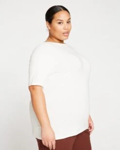 Bella Boatneck Tee - White - Premium Pima Cotton Top 10 Bella Boatneck Tee - White - Premium Pima Cotton Top -UNIVERSAL STANDARD Bella Boatneck Tee Blanc de Blanc USTO0886 025 003 268