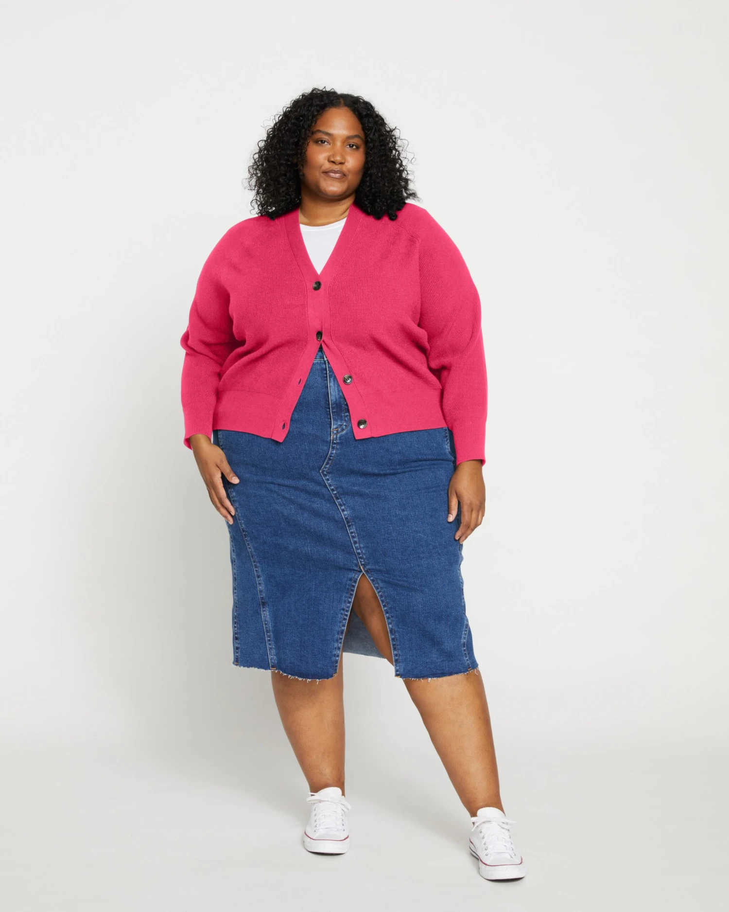 Soft Cerise Cardigan Sweater - Washable Cashmere Alternative 4 Soft Cerise Cardigan Sweater - Washable Cashmere Alternative - Image 2