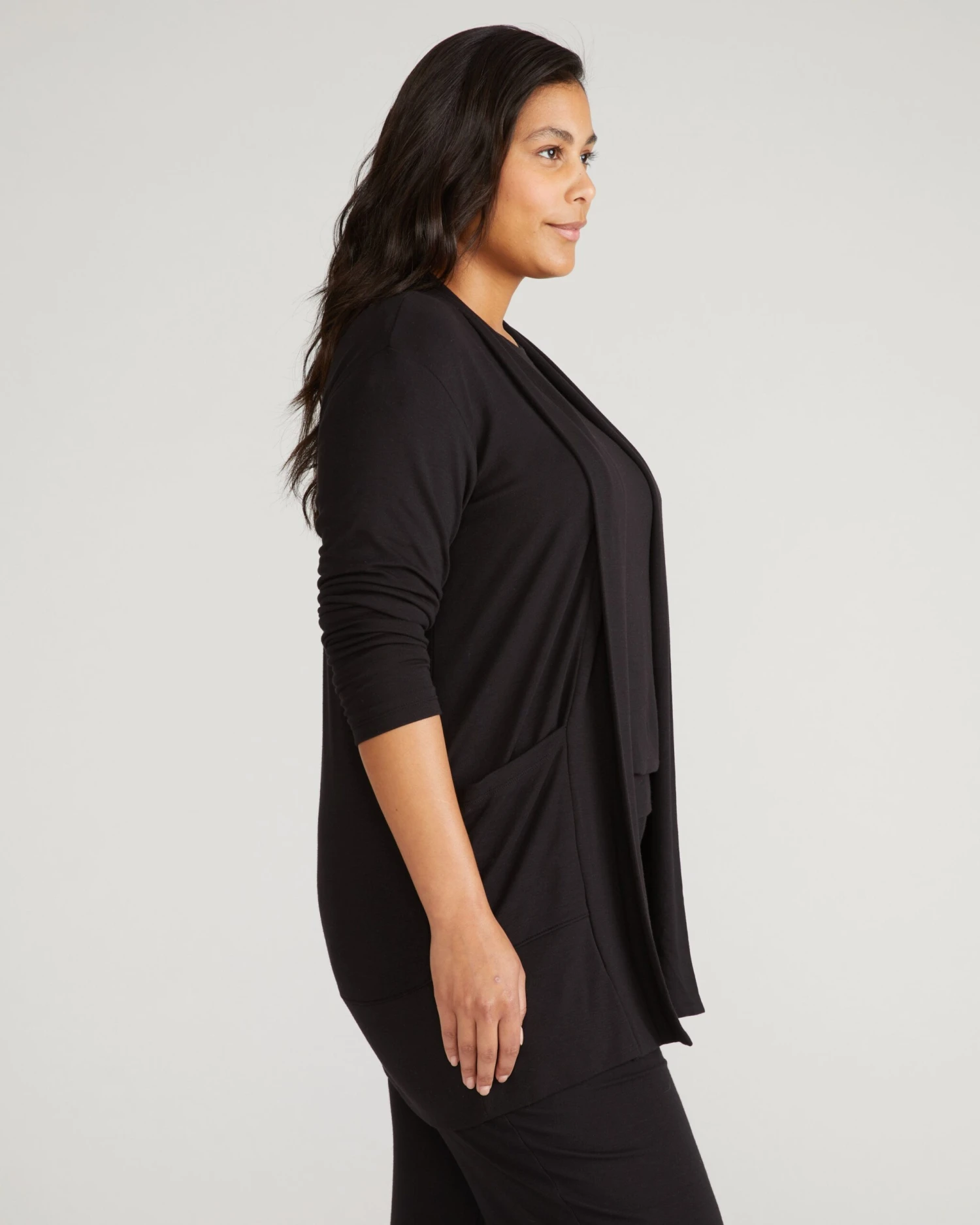 Minimalist Lightweight Travel Cardigan - Wrinkle-Resistant Ribbed Layer 4 Minimalist Lightweight Travel Cardigan - Wrinkle-Resistant Ribbed Layer - Image 2