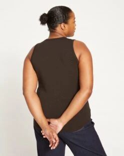 Cai High Neck Tank - Black 8 Cai High Neck Tank - Black -UNIVERSAL STANDARD Cai High Neck Tank Black USTO0883 001 004 101