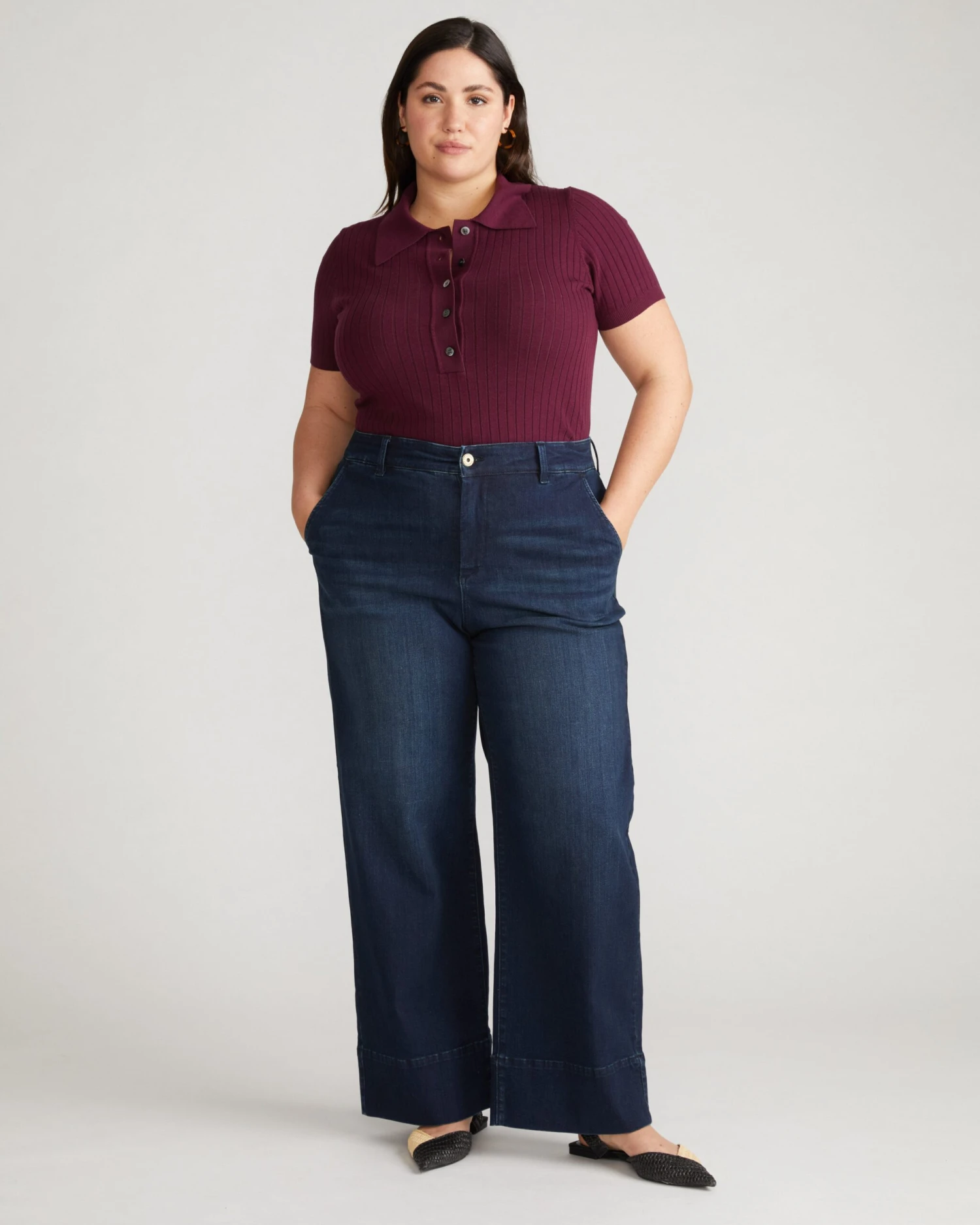 Carol High Rise Wide Leg Sailor Jeans - Daydream Blue 4 Carol High Rise Wide Leg Sailor Jeans - Daydream Blue - Image 2