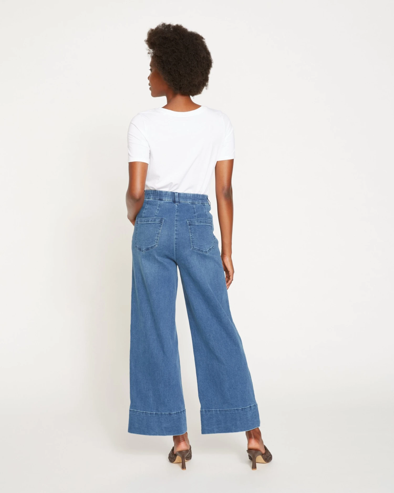 Carrie High Rise Wide Leg Jeans - True Blue - Image 15