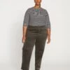 Cassidy High Rise Straight Leg Stretch Corduroy Pants - Nori Green -UNIVERSAL STANDARD Cassidy High Rise Straight Corduroy Pants Dark Olive USPA1283 164 001 003