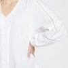 Saint-Honore Poplin Blouse - White -UNIVERSAL STANDARD Cotton Poplin Spring Blouse White USTO1314 025 001 014