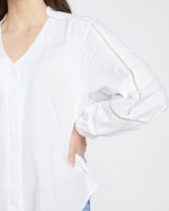 Saint-Honore Poplin Blouse - White