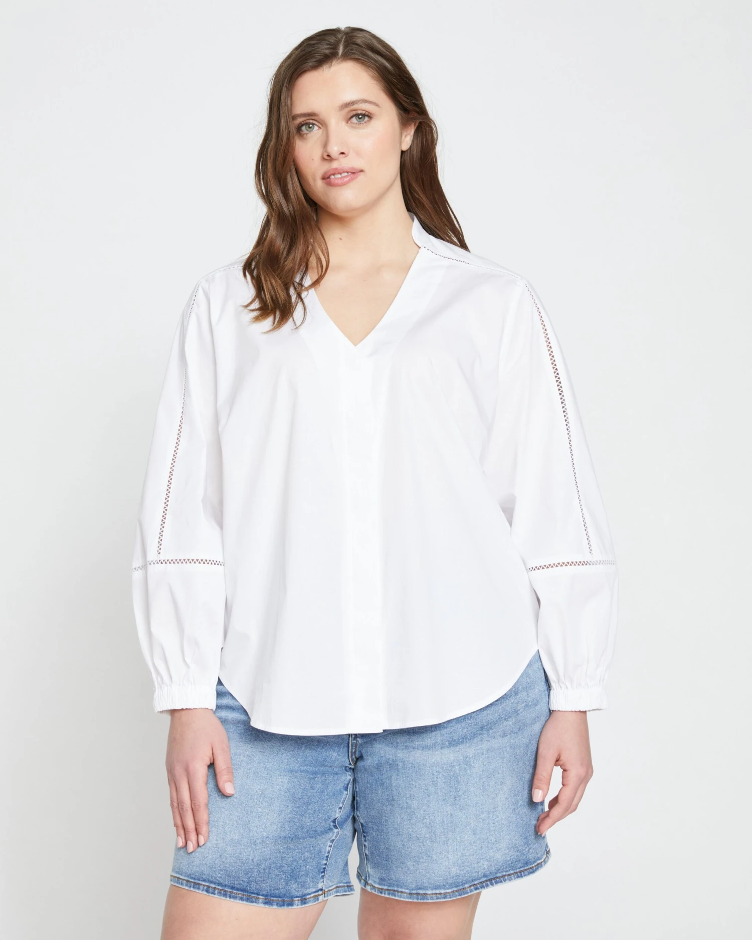 Saint-Honore Poplin Blouse - White 4 Saint-Honore Poplin Blouse - White - Image 2