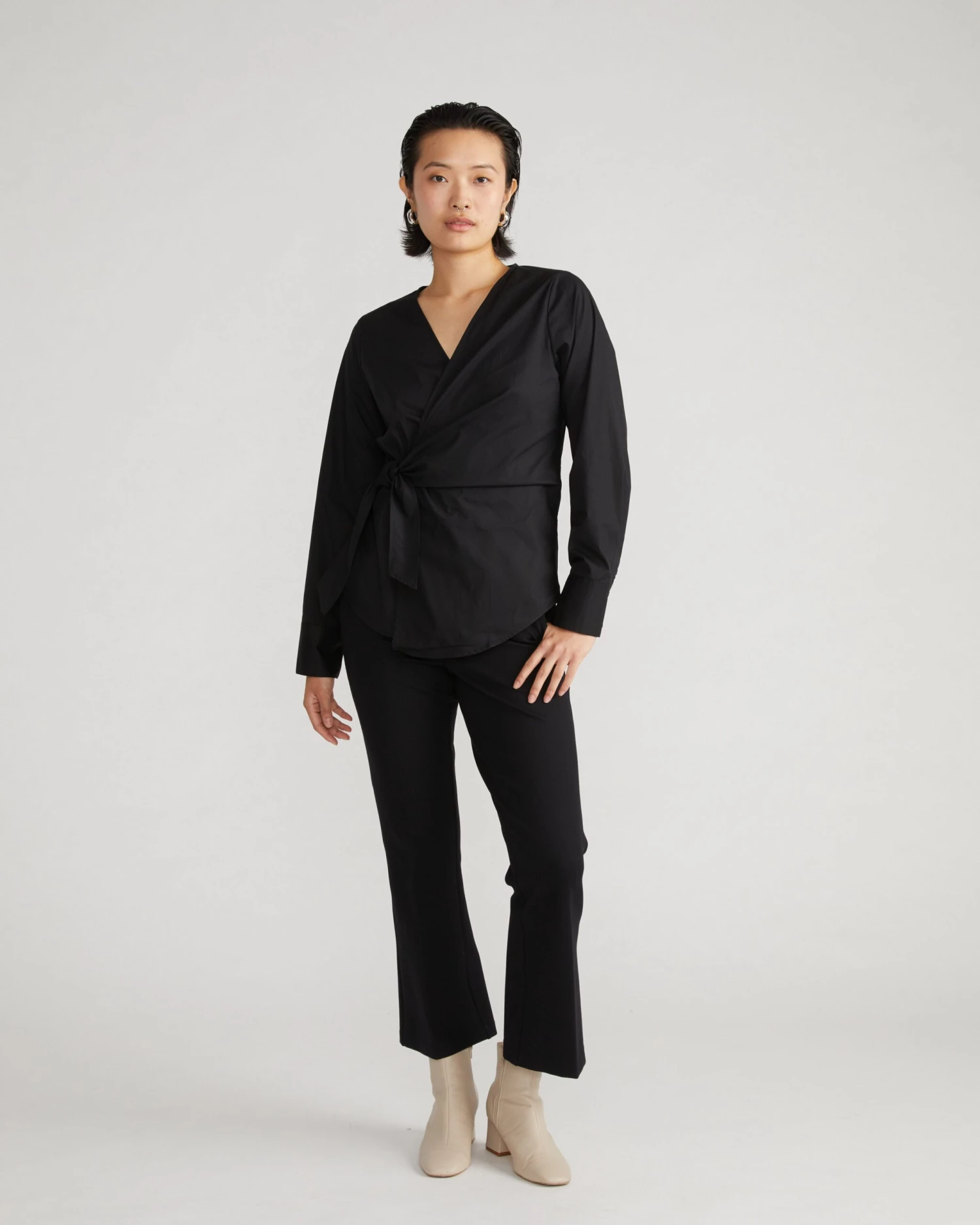 Pull On Bootcut Ponte Pants - Black 3 Pull On Bootcut Ponte Pants - Black