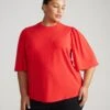 Crepe Jersey Capelet Blouse - Vermilion Red -UNIVERSAL STANDARD Crepe Jersey Capelet Blouse Chinese Red USTO1236A 593 001 006