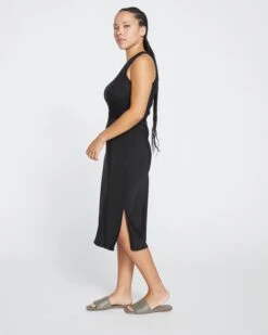 Cooling Stretch Cupro Bias Skirt - Black -UNIVERSAL STANDARD Cupro Diane Bias Skirt Black USSK0690B 001 001 009