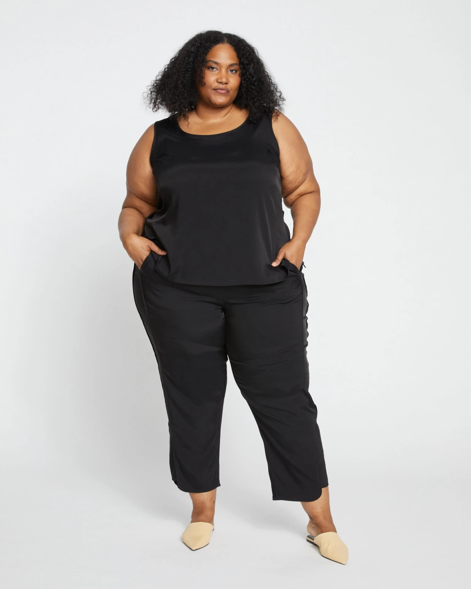 Cooling Stretch Cupro Tank Top - Silk-Soft Sleeveless Shirt 4 Cooling Stretch Cupro Tank Top - Silk-Soft Sleeveless Shirt - Image 2