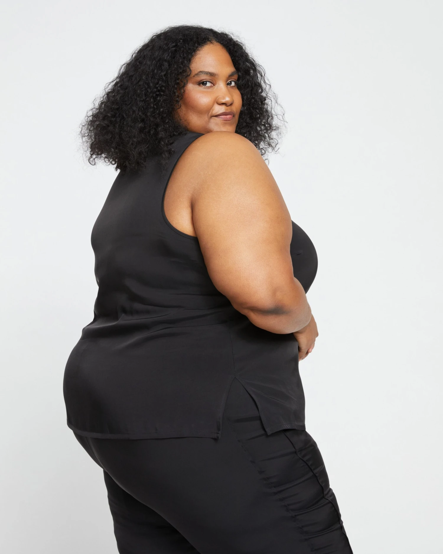 Cooling Stretch Cupro Tank Top - Silk-Soft Sleeveless Shirt 5 Cooling Stretch Cupro Tank Top - Silk-Soft Sleeveless Shirt - Image 3