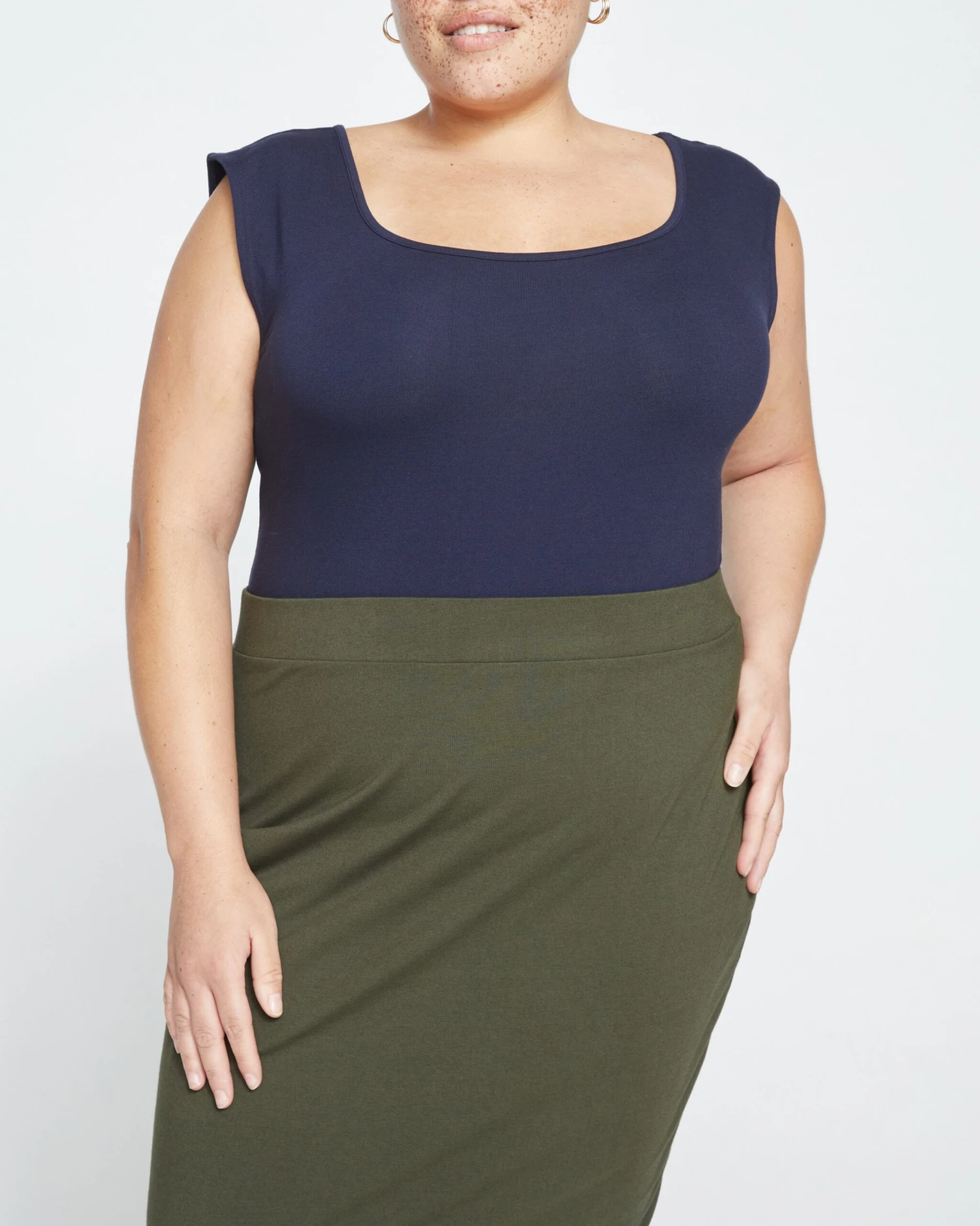 Danube Jersey Pencil Skirt - High-Stretch Smoothing Skirt in Nori 3 Danube Jersey Pencil Skirt - High-Stretch Smoothing Skirt in Nori