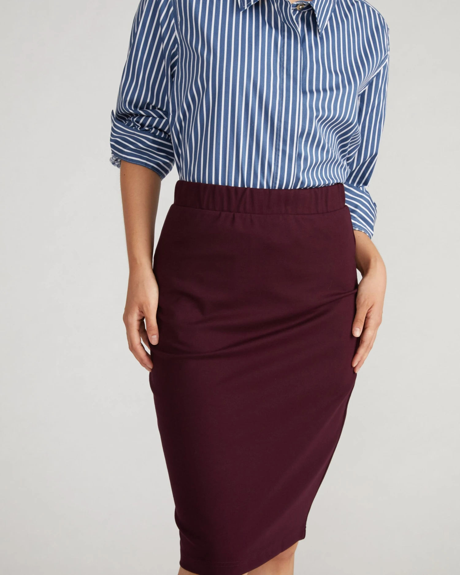 Danube Ponte Skirt - Black Cherry 4 Danube Ponte Skirt - Black Cherry - Image 2