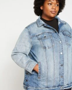 Denim Chore Jacket - Light Blue -UNIVERSAL STANDARD Denim Chore Jacket USOU1021 128 001 002