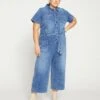 Kate Denim Jumpsuit - Austin Blue 2 Kate Denim Jumpsuit - Austin Blue -UNIVERSAL STANDARD Denim Kate Jumpsuit WASHED BLUE 17 USJS1413 618 001 109