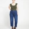 Donna High Rise Curve Straight Leg Jeans 27 Inch - Stonewash Indigo -UNIVERSAL STANDARD Donna High Rise Curve Straight Leg Jeans 27 Inch Stonewash Indigo USPA0823 231 001 006