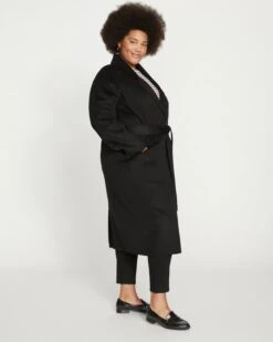Reversible Wool Blend Double Face Luxe Coat - Black 8 Reversible Wool Blend Double Face Luxe Coat - Black -UNIVERSAL STANDARD Double Face Luxe Coat Black USOU1245 001 003 050