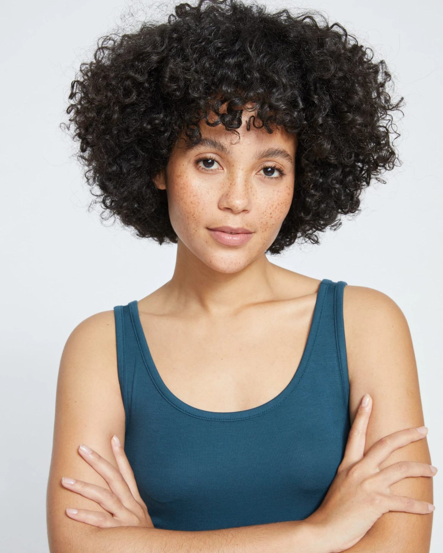 Deep Sea Blue Ribbed Jersey Foundation Tank 4 Deep Sea Blue Ribbed Jersey Foundation Tank - Image 2