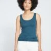 Deep Sea Blue Ribbed Jersey Foundation Tank -UNIVERSAL STANDARD Eco Foundation Tank Deep Sea USFD0465E 259 002 008