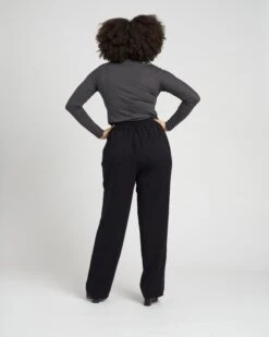 All Day Easy Pants - Black 12 All Day Easy Pants - Black -UNIVERSAL STANDARD EdenTwillPull OnPantsLong Black USPA0735BL 001 1783 1