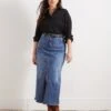 ComfortDenim Maxi Skirt - Western Blue Wash