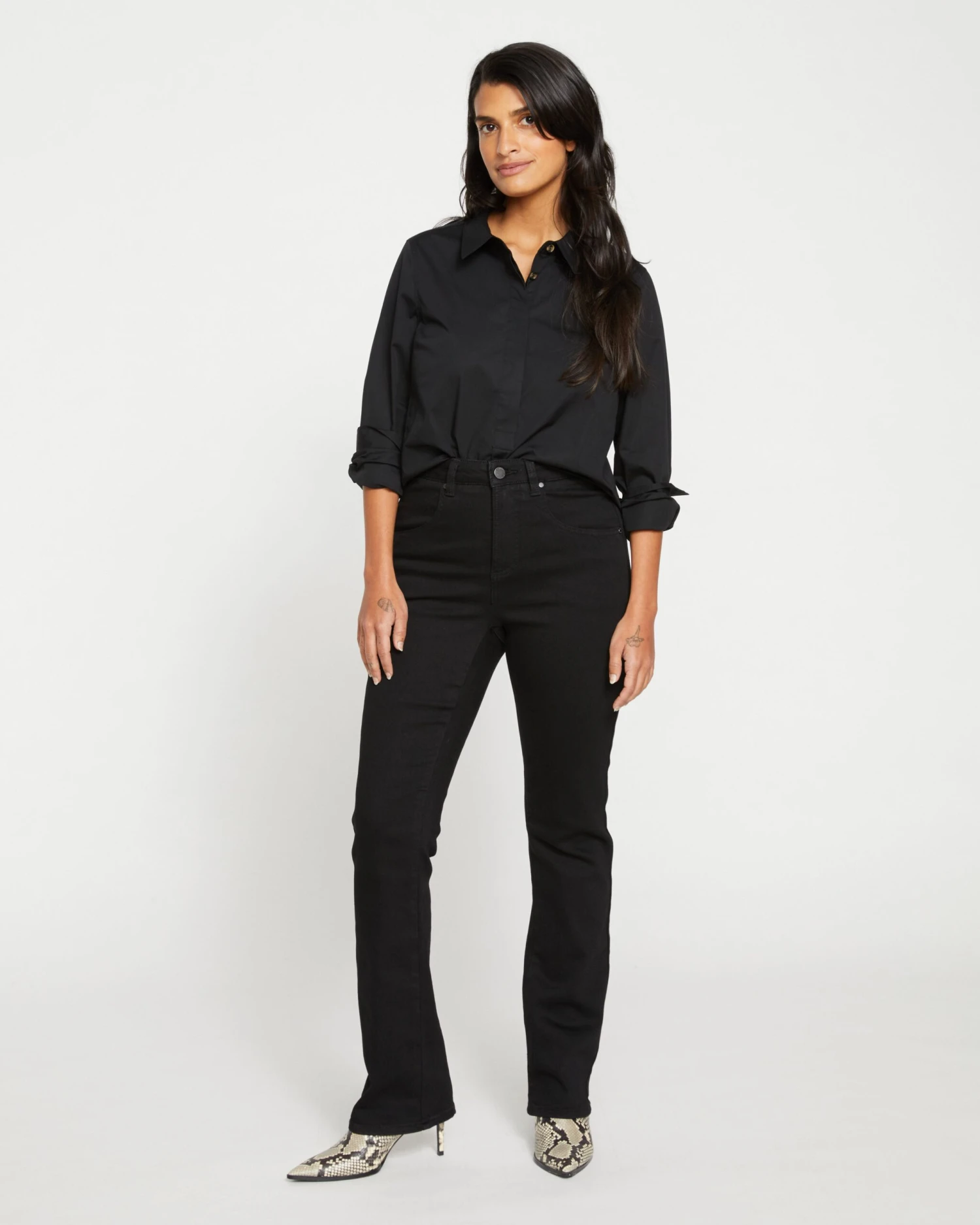 Marne Bootcut Jeans 32 Inch - Broken Black 3 Marne Bootcut Jeans 32 Inch - Broken Black