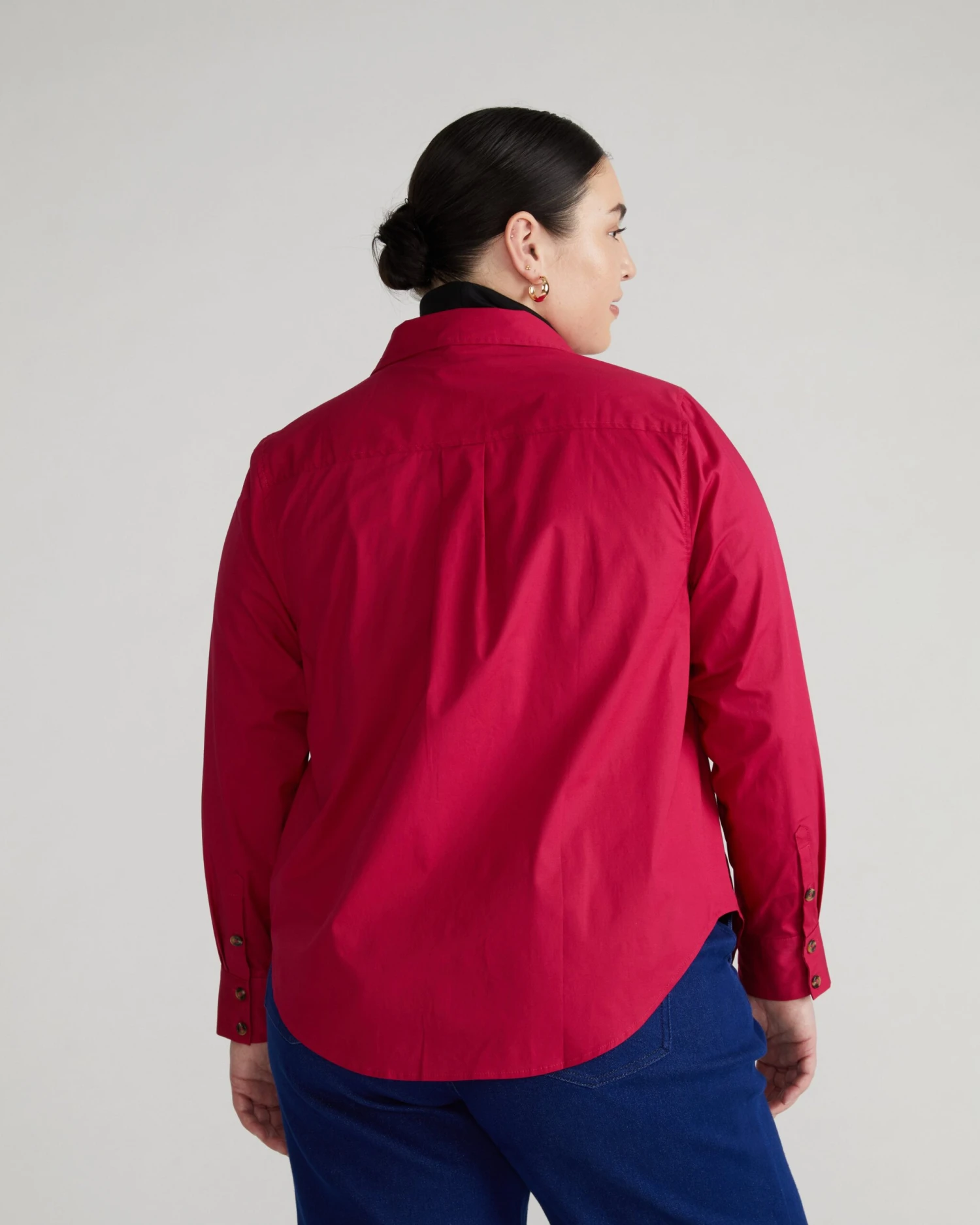 Elbe Stretch Poplin Shirt Classic Fit - Cerise - Image 4