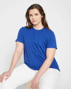Premium Lapis Blue Peruvian Cotton Pocket Tee - Garcon Style