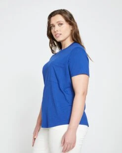 Premium Lapis Blue Peruvian Cotton Pocket Tee - Garcon Style 8 Premium Lapis Blue Peruvian Cotton Pocket Tee - Garcon Style -UNIVERSAL STANDARD Garcon Tee Lapis USTO1266 464 003 108