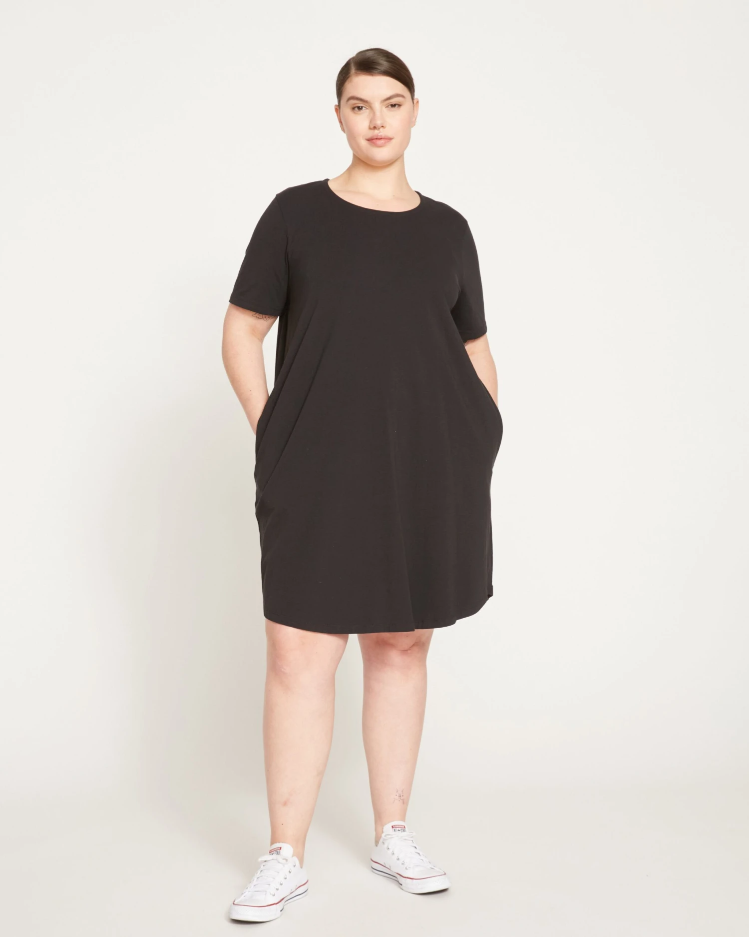 Halie T-Shirt Dress - Black 5 Halie T-Shirt Dress - Black - Image 3