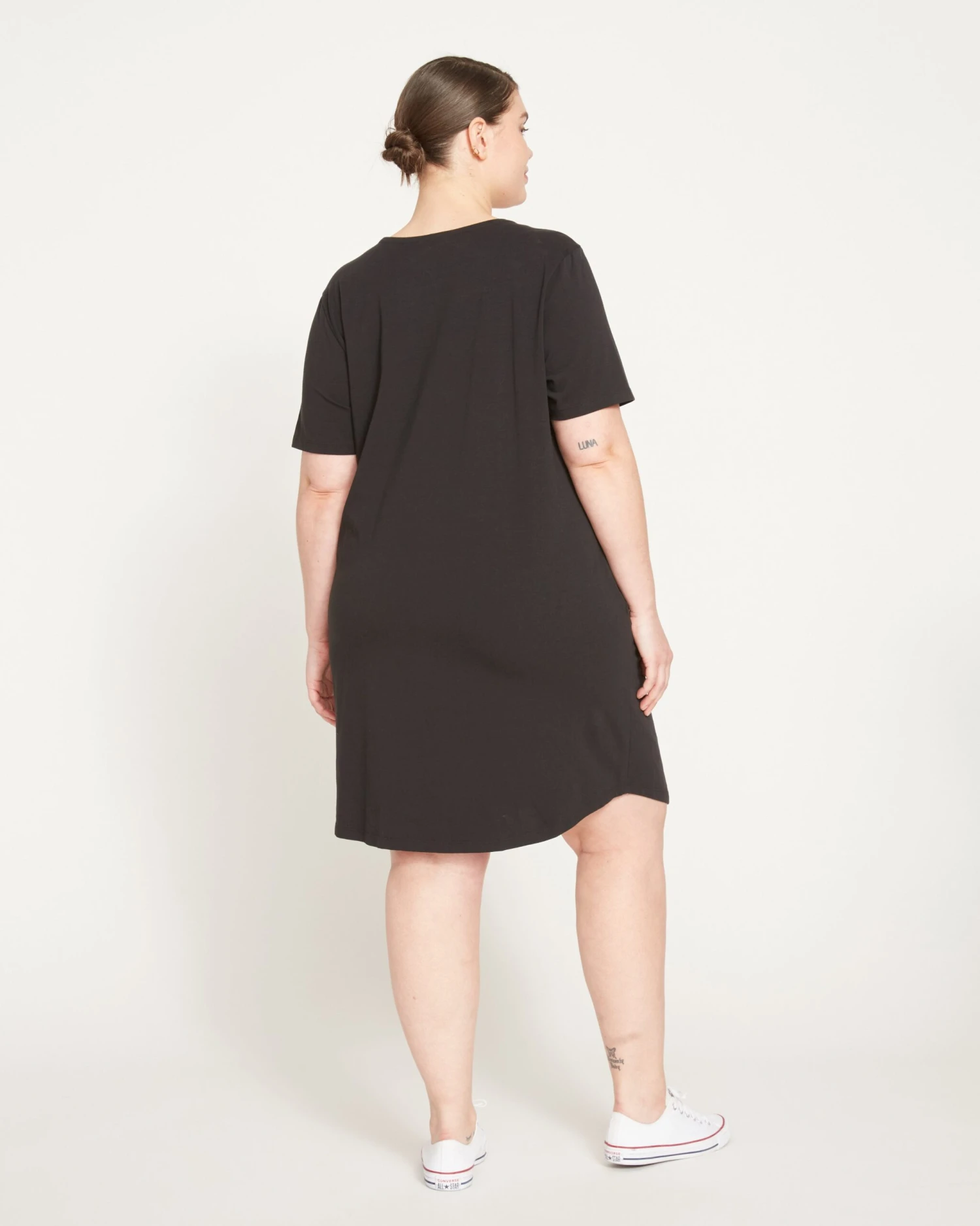 Halie T-Shirt Dress - Black 9 Halie T-Shirt Dress - Black - Image 7