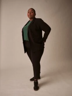 All Day Warren Double Breasted Blazer - Black -UNIVERSAL STANDARD Henning Blazer Black USXHN1549 001 4