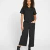 Black Stretch Cotton Twill Jumpsuit - Military Style Kate 1 Black Stretch Cotton Twill Jumpsuit - Military Style Kate -UNIVERSAL STANDARD Kate Stretch Cotton Twill Jumpsuit Black USJS0402B 001 001 002